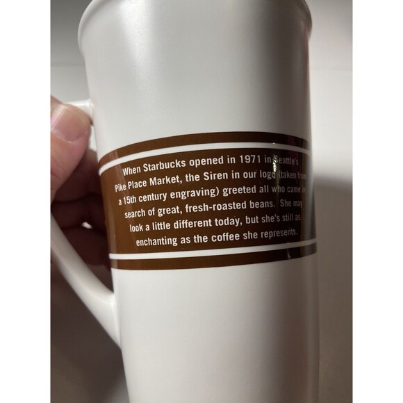 Nice 2008 Large Brown Retro Coffee Cup STARBUCKS Coffee Mug MINTY - Picture 4 of 7